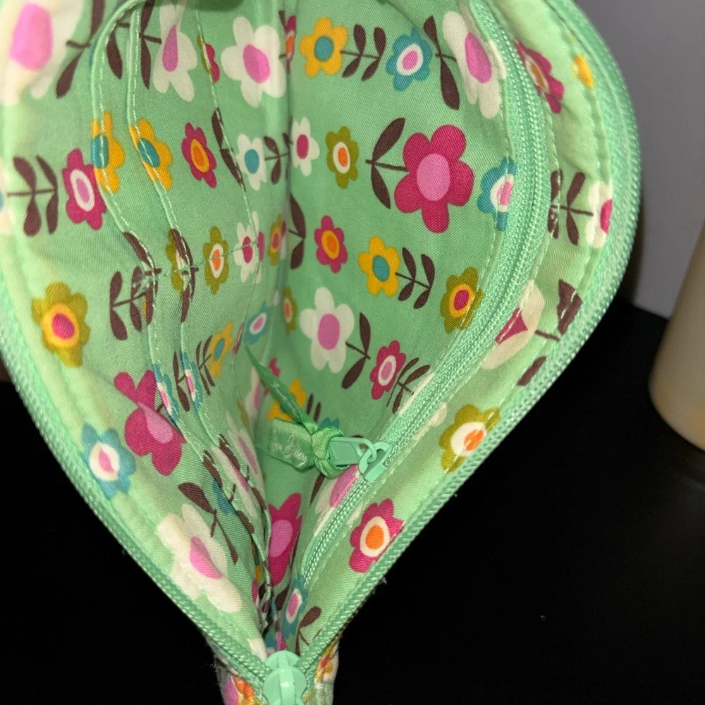 Vera Bradley Green and Pink Floral Wallet